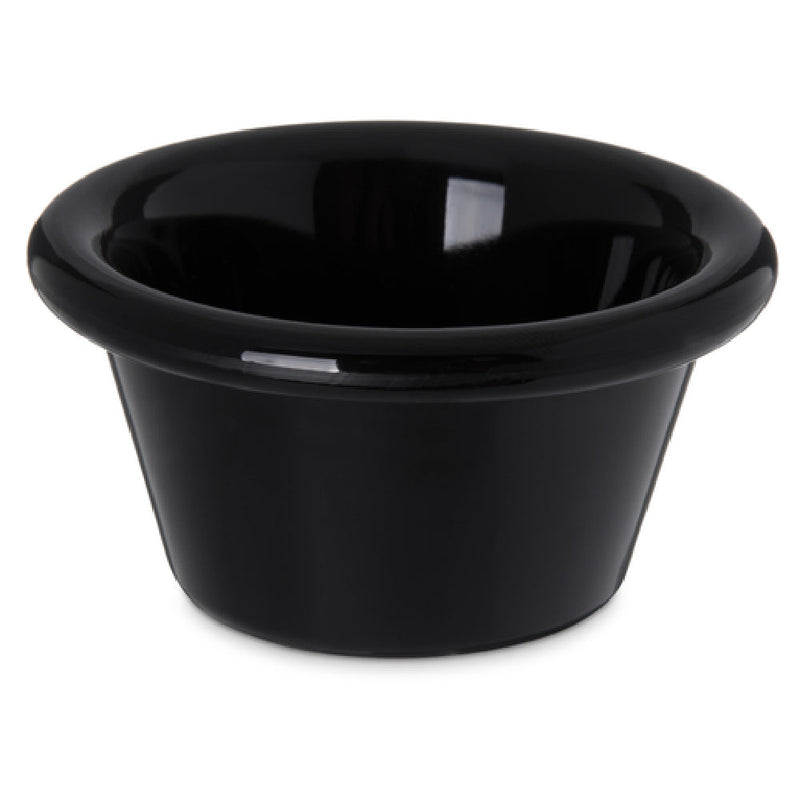 Carlisle 4312203 2 Oz Ramekin 2-9/11 Inch Diameter Black SAN Stain Resistant