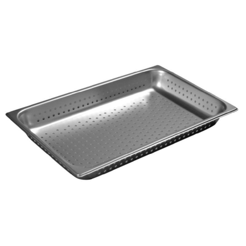 Carlisle 607002P 20 Inch Full Size Perforated Steam Table Pan Stainless Steel with Reinforced Corners