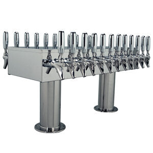 Micro Matic DPT424PSSKR-3 36 Inch Countertop Dual Service Draft Beer Tower Stainless Steel with Glycol Cooled