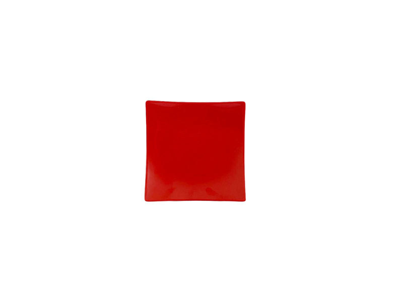 Thunder Group 24006PR 6 Inch Square Break-resistant Plate Red Melamine
