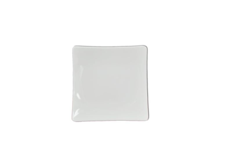 Thunder Group 24006WT 6 Inch Plate Flare Square Break-resistant BPA Free Melamine White