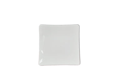 Thunder Group 24006WT 6 Inch Plate Flare Square Break-resistant BPA Free Melamine White