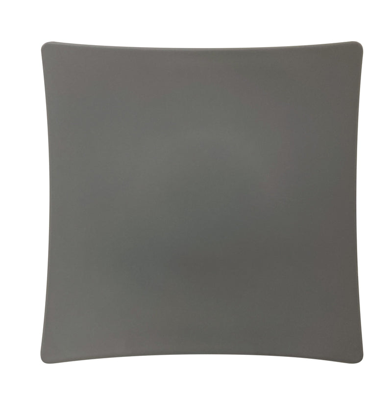 Thunder Group 24007SG 7-3/8 Inch Flare Square Plate Break Resistant Melamine Stone Grey