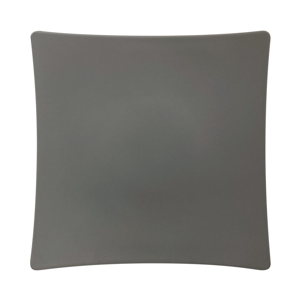 12 Pack 7-3/8" x 7-3/8", 1-3/8" Deep, Flare Plate, Classic Stone Grey Dinnerware, Melamine, BPA Free, Dishwasher Safe, Break-Resistant, Shatter-Resistant, No Microwave, No Oven, NSF