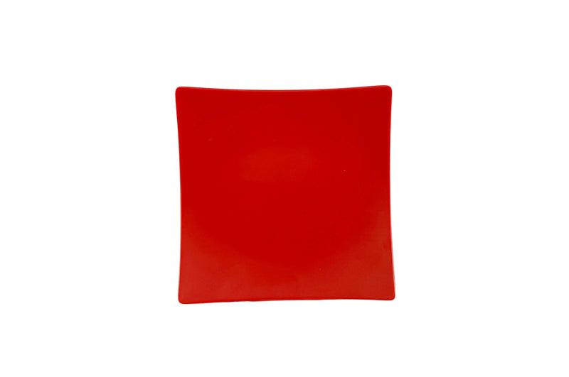 Thunder Group 24010PR 10 Inch Square Plate Break Resistant Melamine Pure Red