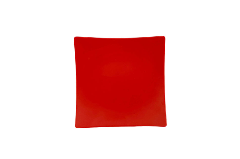 12 Pack 10" x 10", 1-3/4" Deep, Flare Plate, Classic Pure Red Dinnerware, Melamine, BPA Free, Dishwasher Safe, Break-Resistant, Shatter-Resistant, No Microwave, No Oven, NSF