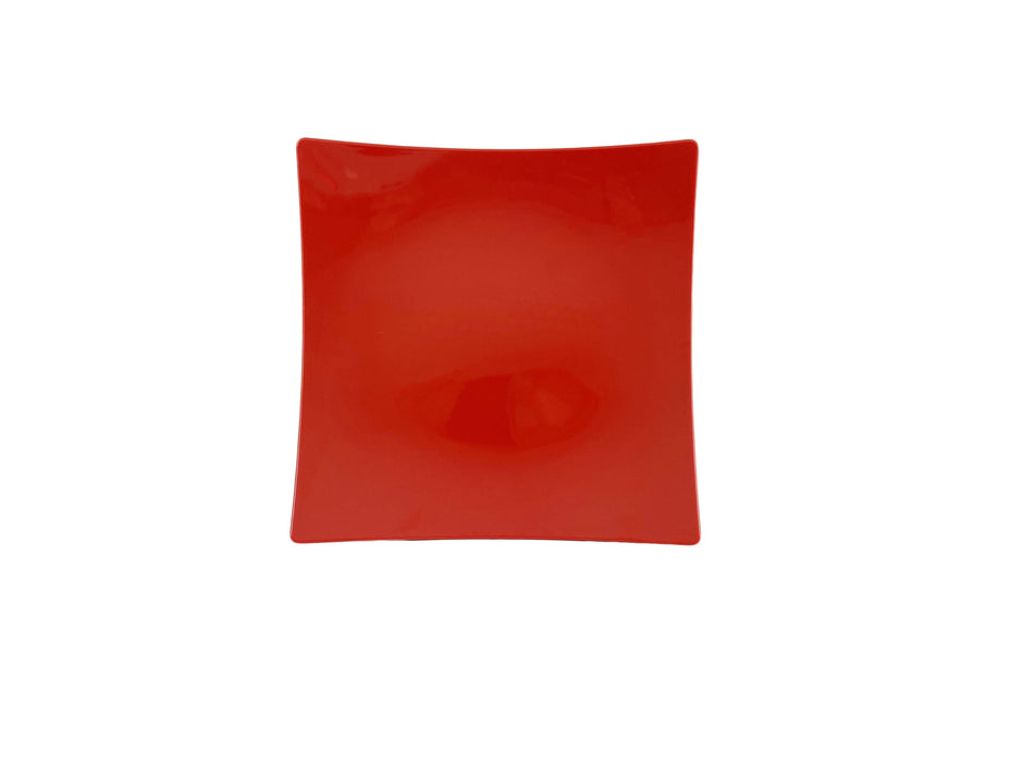 12 Pack 12-3/8" x 12-3/8", 2" Deep, Flare Plate, Classic Pure Red Dinnerware, Melamine, BPA Free, Dishwasher Safe, Break-Resistant, Shatter-Resistant, No Microwave, No Oven, NSF