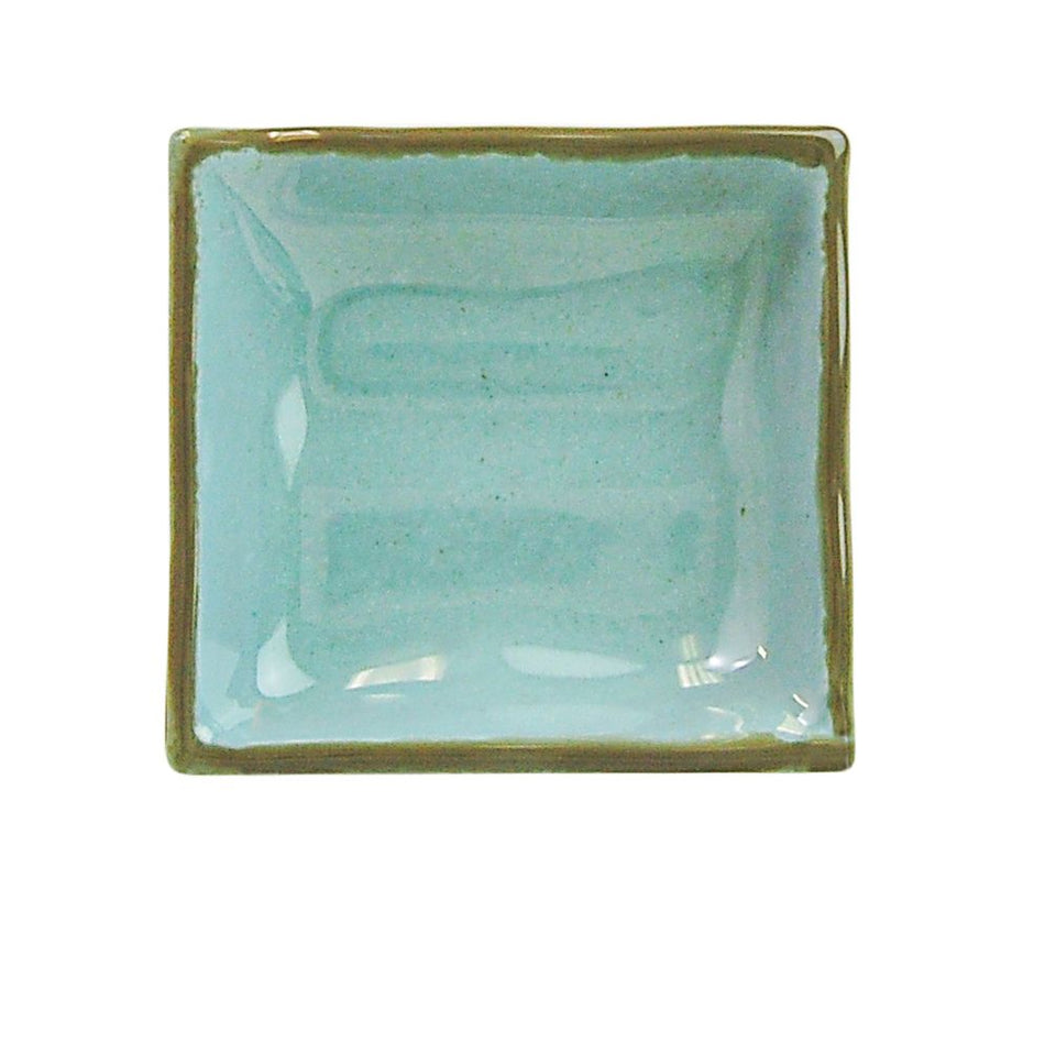 12 Pack 3 oz, 4" x 3-3/4" x 1-1/8", Wavy Rectangular Sauce Dish, Seaside Dinnerware, Melamine, BPA Free, Dishwasher Safe, Break-Resistant, Shatter-Resistant, No Microwave, No Oven, NSF