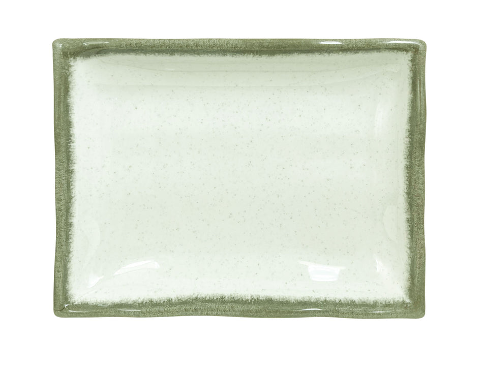 12 Pack 8 oz, 6-1/4" x 4-3/4" x 1-1/8", Wavy Rectangular Plate, Victoria Dinnerware, Melamine, BPA Free, Dishwasher Safe, Break-Resistant, Shatter-Resistant, No Microwave, No Oven, NSF