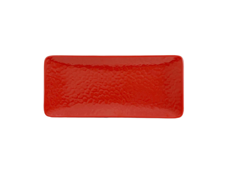 Thunder Group 24110PR 11-1/4 Inch Width Rectangular Plate Break-Resistant Melamine Red