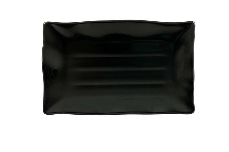 Thunder Group 24120BK 11-1/4 Inch Black Rectangular Plate Melamine Break Resistant