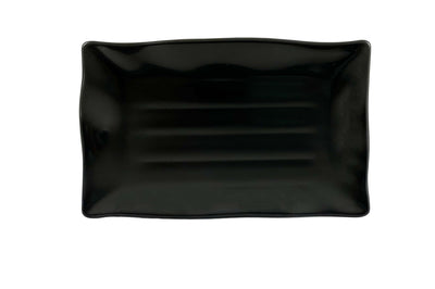 Thunder Group 24120BK 11-1/4 Inch Black Rectangular Plate Melamine Break Resistant