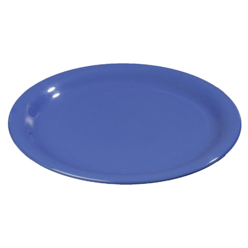 Carlisle 3300414 9 Inch Narrow Rim Plate Melamine Ocean Blue BPA Free