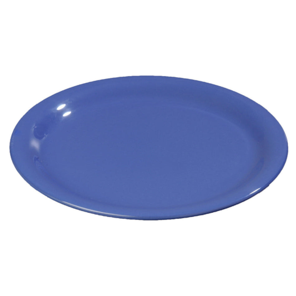 Carlisle 3300414 9 Inch Narrow Rim Plate Melamine Ocean Blue BPA Free