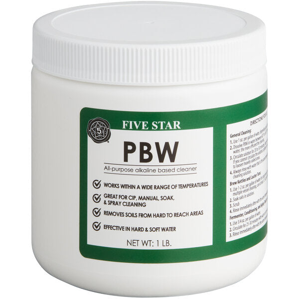 Five Star PBW Cleaner - 4 lb Jar - Heavy Duty Brewery Wash