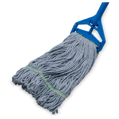 Carlisle 369419B14 Medium Looped-end Mop Head Blue 4-ply Cotton