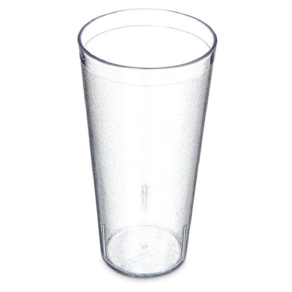 Carlisle 522407 24 Oz Stackable Tumbler Clear Textured SAN Plastic Made in USA