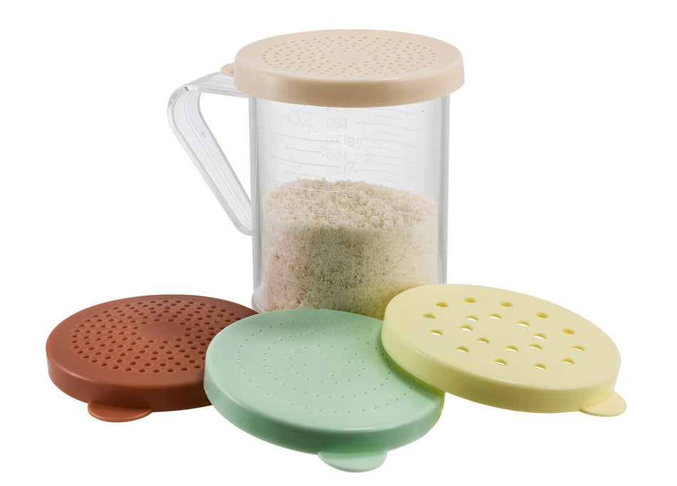 Winco PDG-10AC 10 Oz Shaker Dredge with Handle Polycarbonate NSF Approved