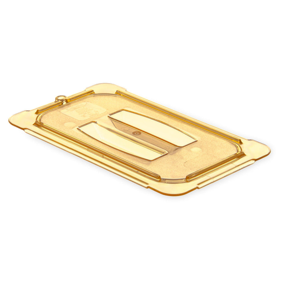 Carlisle 10490U13 10 Inch High Heat Universal Lid for 1/4 Size Food Pan Amber