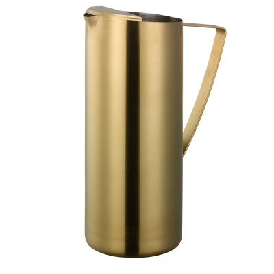 Slim 1.9-Liter Stainless Water Pitcher with Ice Guard in Rose Gold