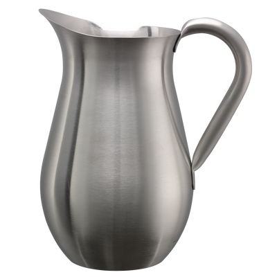 Service Ideas Bell Pitcher 2 Liter - Brushed Stainless Steel Fine Dining Water Service
