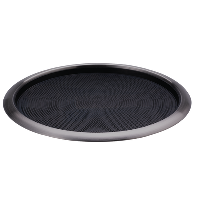 Non-Slip Removable Insert 16 in. Large Round Serving Tray in Dark Tungsten