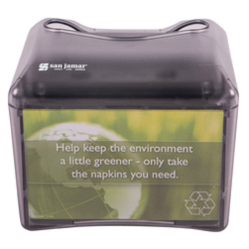 Carlisle H4005TBK 7-1/2 Inch Tabletop Napkin Dispenser with Impact Resistant Plastic Black Pearl