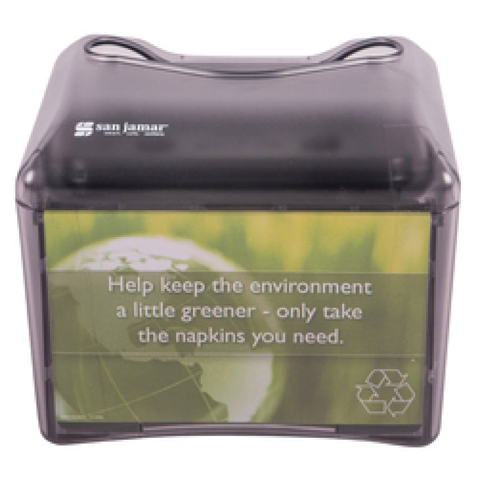 Carlisle H4005TBK 7-1/2 Inch Tabletop Napkin Dispenser with Impact Resistant Plastic Black Pearl