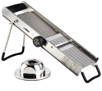 Winco MDL-18 18-1/3 Inch Mandoline Slicer Set with 4 Blades Stainless Steel