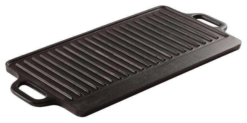 Winco IGD-2095 20 Inch Rectangular Griddle with Reversible Surfaces Cast Iron