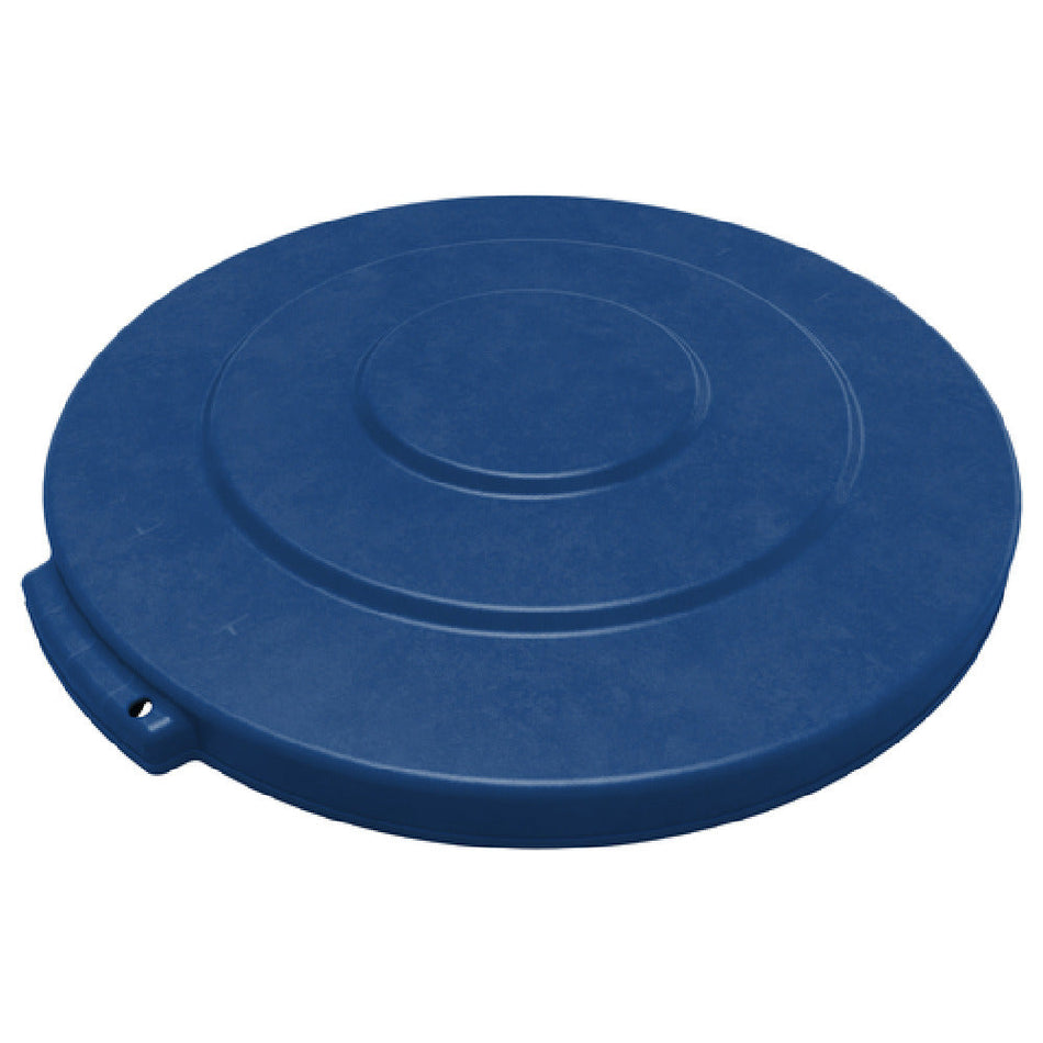 Carlisle 84101114 17 Inch Round Trash Container Lid Polyethylene Blue Heavy Duty