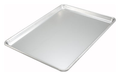 Winco ALXP-1200 26 Inch Full Size Sheet Pan 12 Gauge Aluminum Uncoated with Open Bead