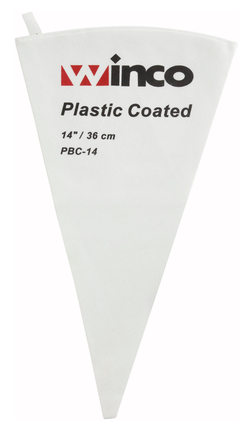 Winco PBC-14 14 Inch Pastry Bag Cotton Outside with Polyurethane Lining