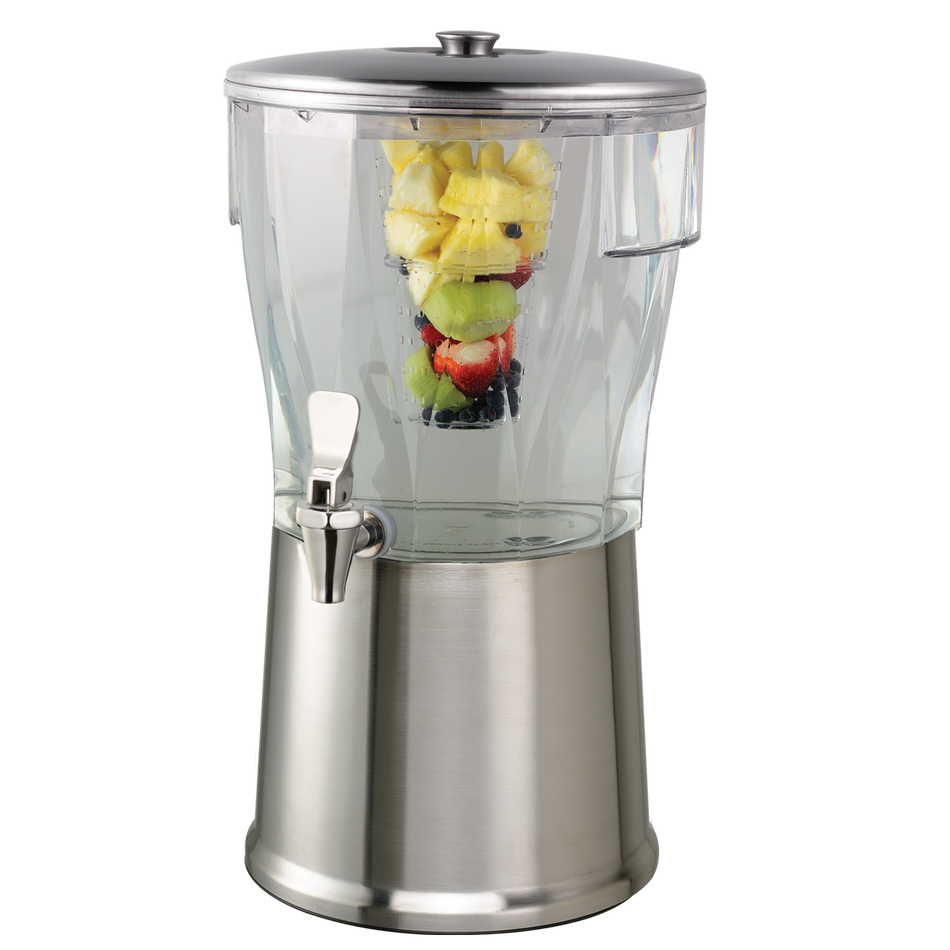 Elite 5-Gallon Stainless Beverage Dispenser in Brushed with Polished Accents