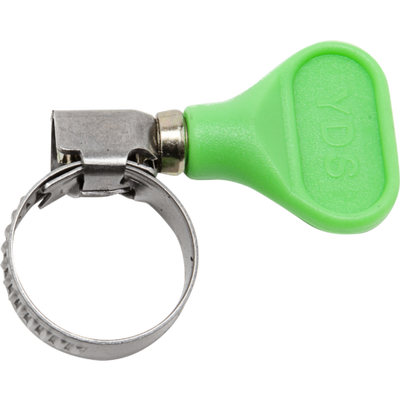 YDS Butterfly Stainless Steel W2 Hose Clamp, Turn Key, 12-20 mm (1/2" to 3/4") Diameter Ranger, 9 mm Bandwidth (Pack of 10)