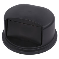 Carlisle 34103403 22-27/32 Inch Dome Lid Black Plastic with Snap Locks