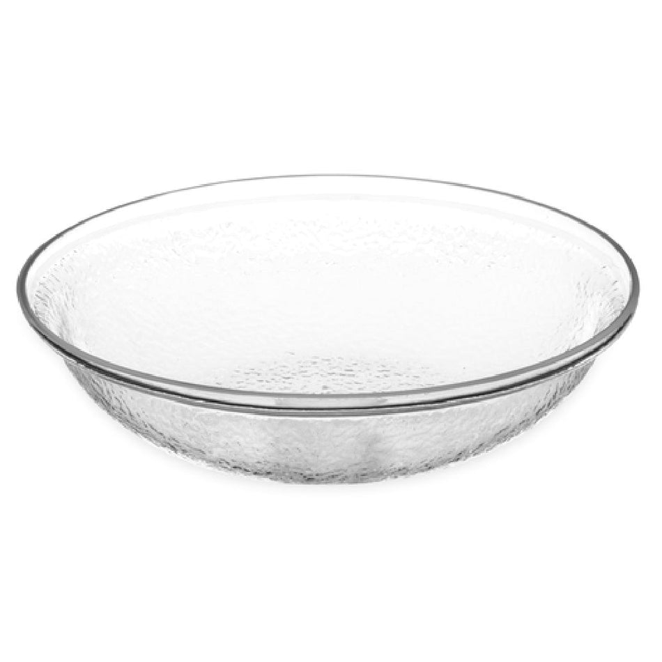 Carlisle SB7007 2 Quart Clear Salad Bowl 10 Inch Diameter Pebbled Acrylic