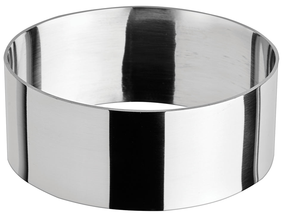 Winco SPM-31O 3 Inch Oval Pastry Mold Stainless Steel Mirror Finish