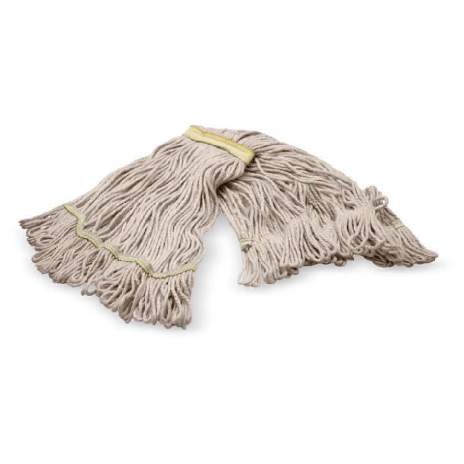 Carlisle 369411B00 Small Mop Head Looped-end 4-ply Cotton Synthetic Blend Natural