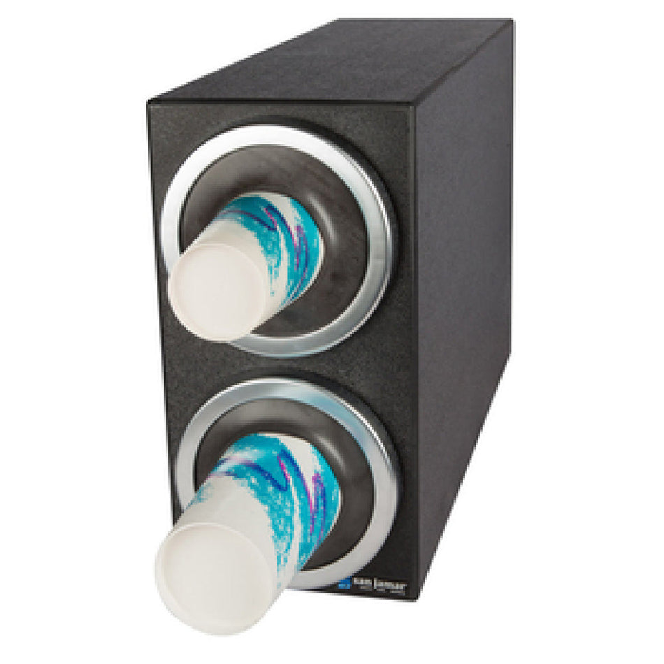 Carlisle C2902 7-3/4 Inch Cup Dispenser Cabinet with EZ-Fit Black Polystyrene