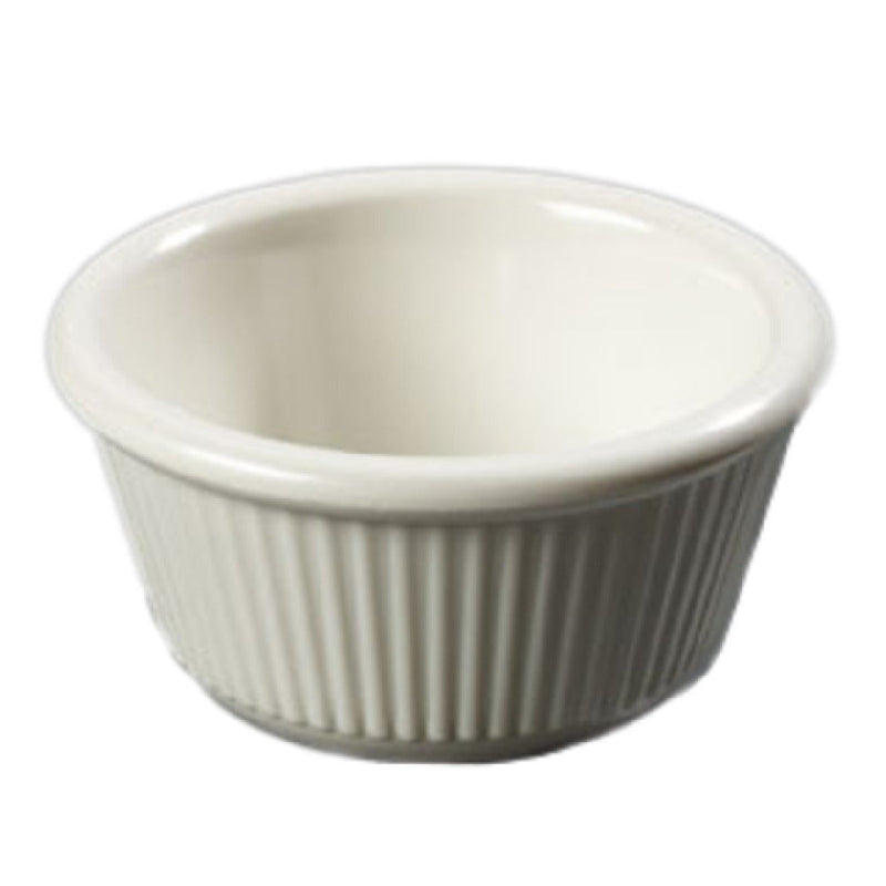 Carlisle S282-842 3 Oz Fluted Ramekin Bone Melamine Stackable 12 Packs