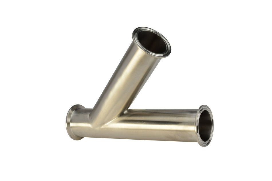 1" Clamp Lateral Wye (28AMP)  - T316L Stainless Steel - Wayland Industries - W628AMP-1
