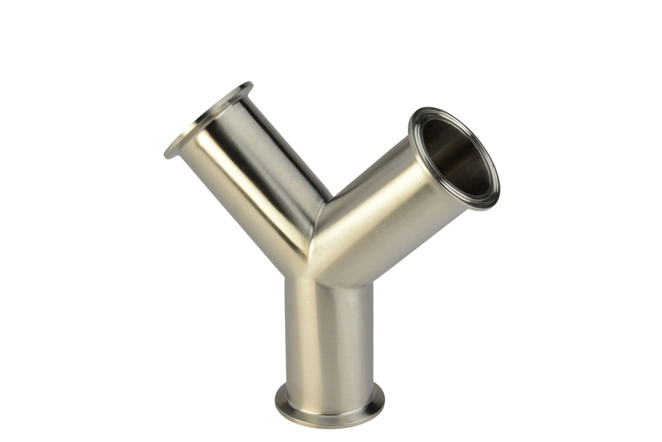 1" Clamp True Wye (28BMP)  - T316L Stainless Steel - Wayland Industries - W628BMP-1