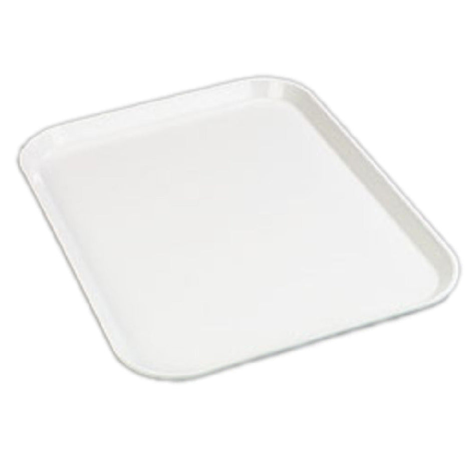 Carlisle 2015FG001 20-1/4 Inch Cafeteria Tray Break-Resistant Fiberglass Bone White
