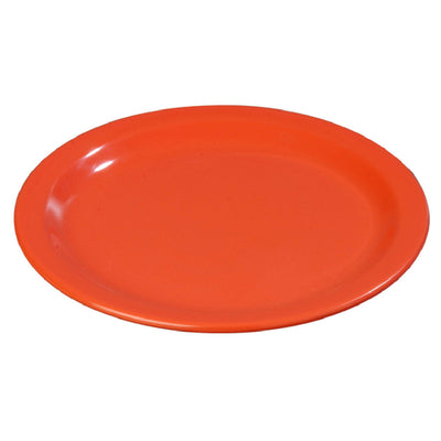 Carlisle 4350152 9 Inch Diameter Dinner Plate Reinforced Rim Melamine Sunset Orange