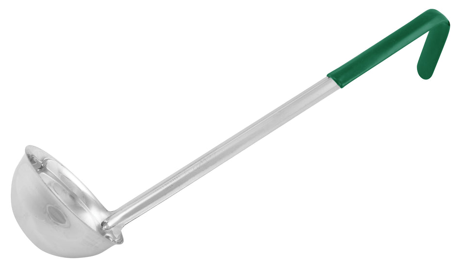 Winco LDCN-6 Winco Prime One-piece S/S 6oz Ladle, Green,NSF