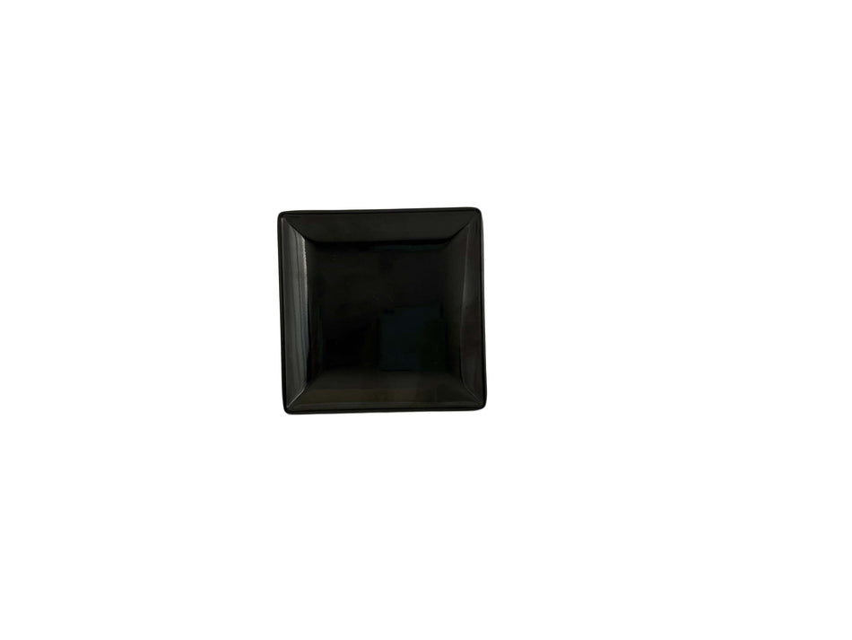 12 Pack 4-1/2" x 4-1/2", 1/2" Deep, Square Plate, Classic Black Dinnerware, Melamine, BPA Free, Dishwasher Safe, Break-Resistant, Shatter-Resistant, No Microwave, No Oven, NSF