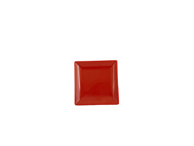 Thunder Group 29004PR 4-1/2 Inch Square Plate Break-Resistant Melamine Red