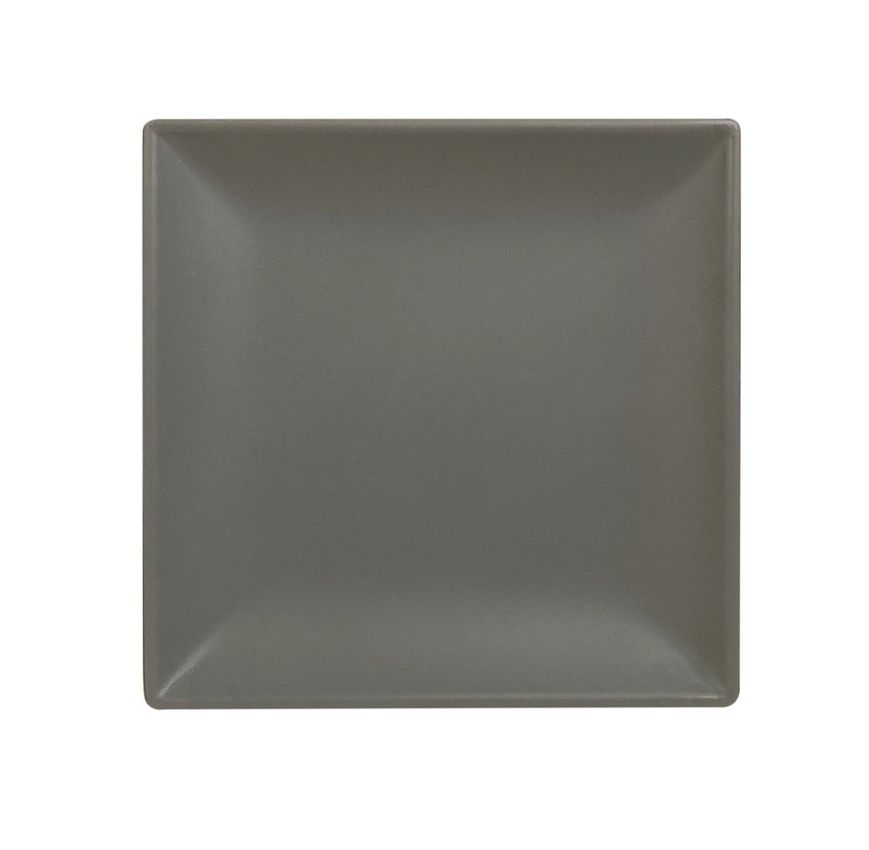 12 Pack 4-1/2" x 4-1/2", 1/2" Deep, Square Plate, Classic Stone Grey Dinnerware, Melamine, BPA Free, Dishwasher Safe, Break-Resistant, Shatter-Resistant, No Microwave, No Oven, NSF