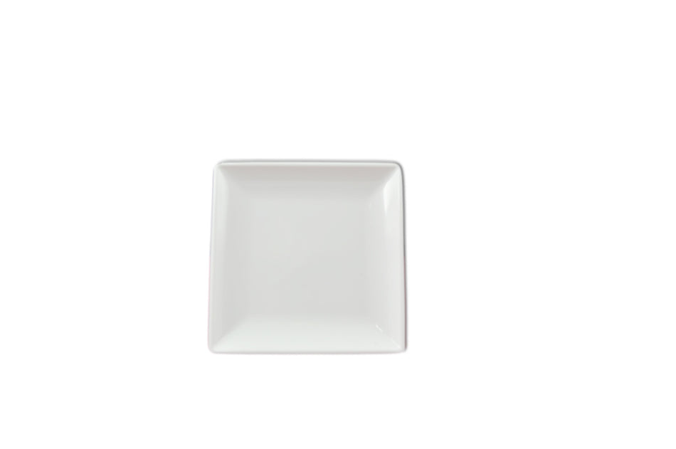 12 Pack 4-1/2" x 4-1/2", 1/2" Deep, Square Plate, Classic White Dinnerware, Melamine, BPA Free, Dishwasher Safe, Break-Resistant, Shatter-Resistant, No Microwave, No Oven, NSF